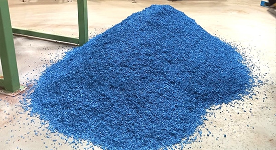 Blue bark rubber mulch